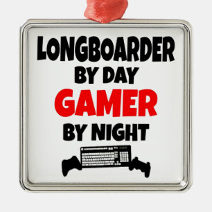 Adorno Metálico Gamer Longboarder