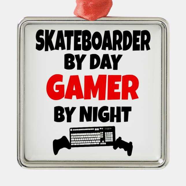 Adorno Metálico Gamer Skateboard (Frente)