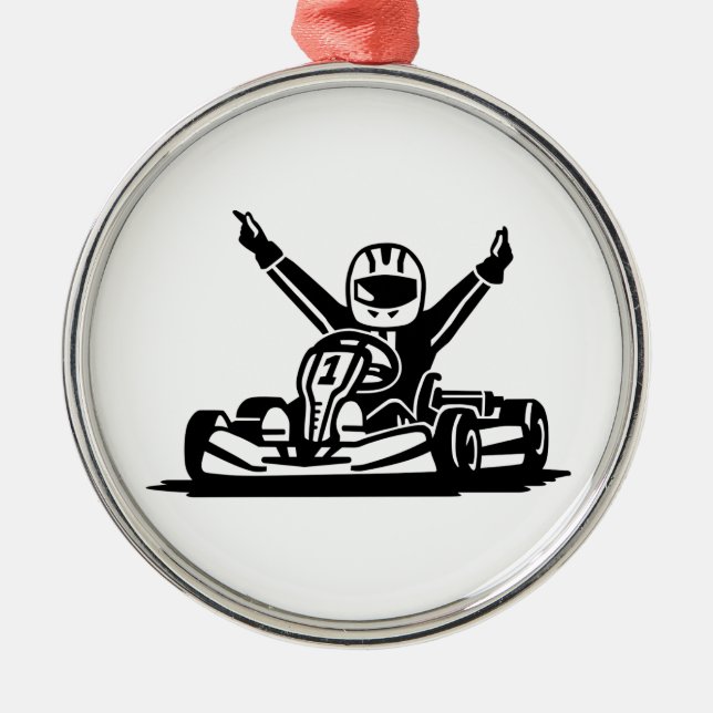 Adorno Metálico Ganador de Kart (Frente)