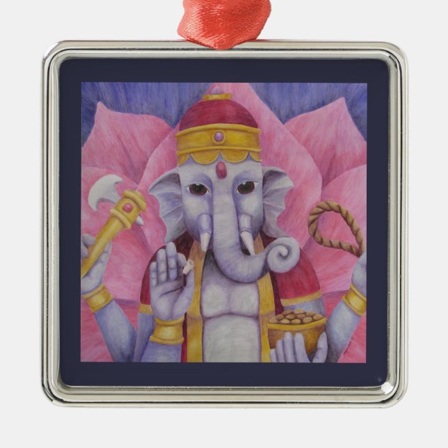 Adorno Metálico Ganesh Ornament (Frente)