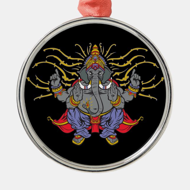 Adorno Metálico Ganesha (Frente)