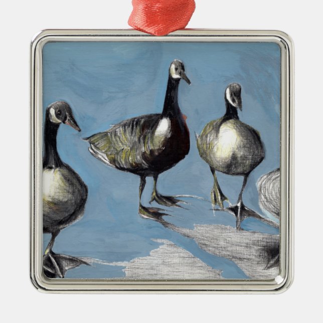 Adorno Metálico Gansos amistosos 2012 de Canadá (Frente)