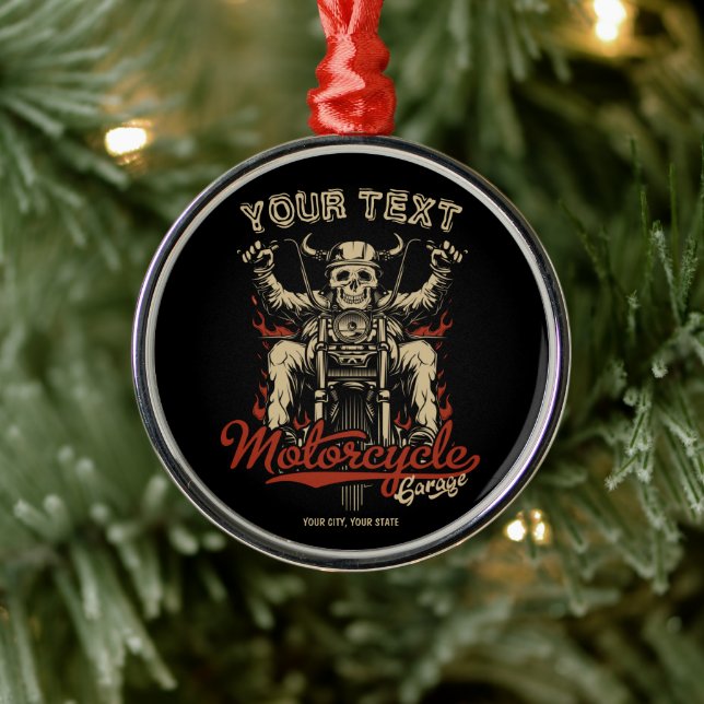 Adorno Metálico Garaje para la tienda de motocicletas de Skeleton  (Árbol)