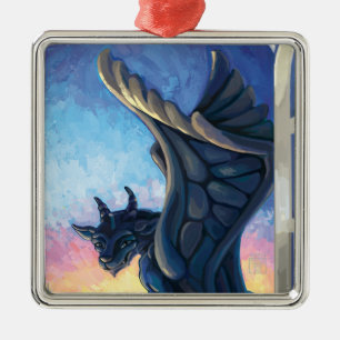 Adorno Metálico Gargoyle Guardian