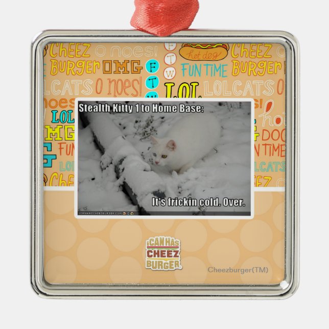 Adorno Metálico Gatito 1 de la cautela (Frente)