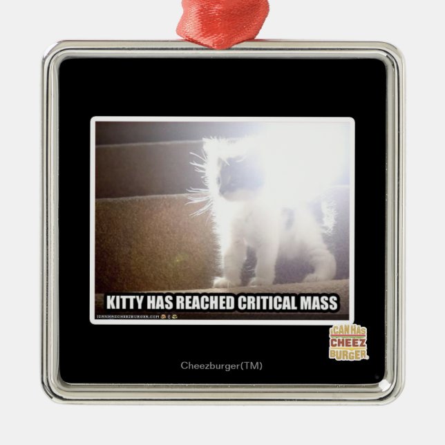 Adorno Metálico Gatito de la masa crítica (Frente)