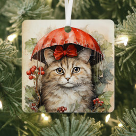 Adorno Metálico Gatito Precioso Navidad