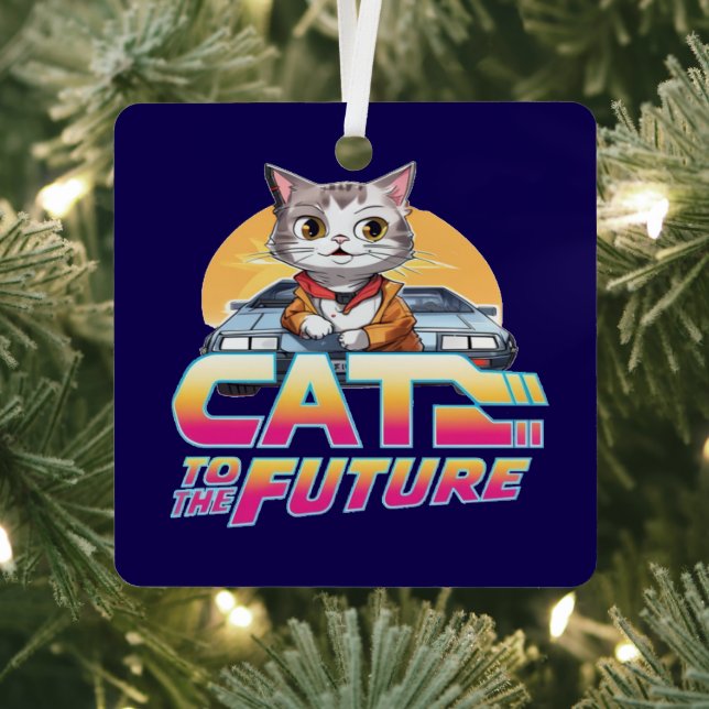 Adorno Metálico Gato Al Futuro (in situ)