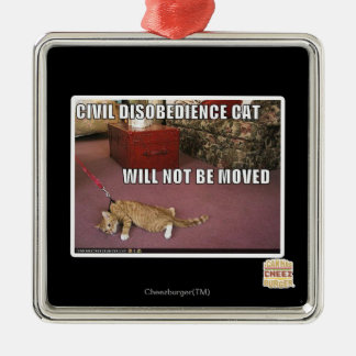 Adorno Metálico Gato de desobediencia civil