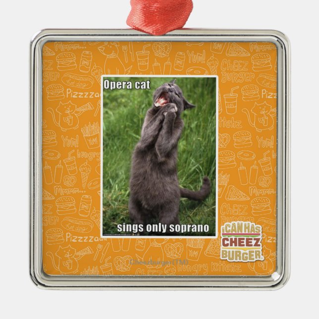 Adorno Metálico Gato de la ópera (Frente)