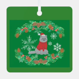 Adorno Metálico Gato de navidades