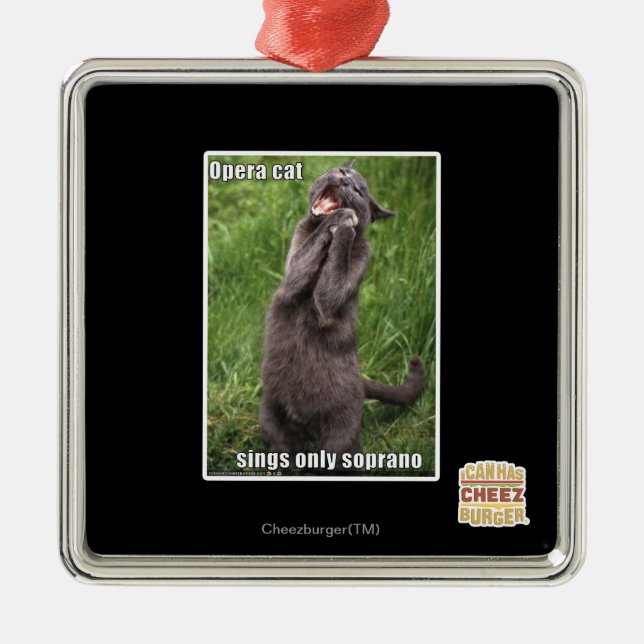 Adorno Metálico Gato de ópera (Frente)