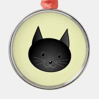 Adorno Metálico Gato. Un gatito negro adorable.