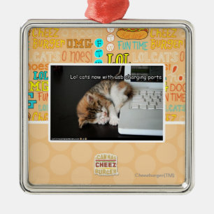 Adorno Metálico Gatos de Lol con USB