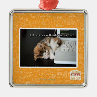 Adorno Metálico Gatos de Lol con USB