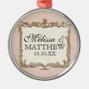 Adorno Metálico Gatsby Art Deco Nouveau Lace Faux Gold Tulip