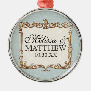 Adorno Metálico Gatsby Art Deco Nouveau Lace Faux Gold Tulip