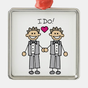 Adorno Metálico Gay Boda Groom
