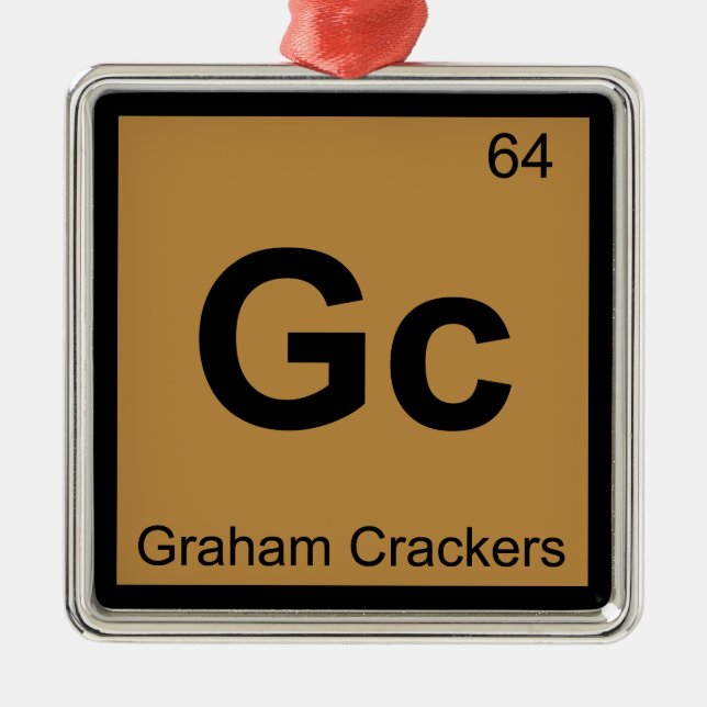 Adorno Metálico Gc - Graham Crackers Chemistry Periodic Table (Frente)