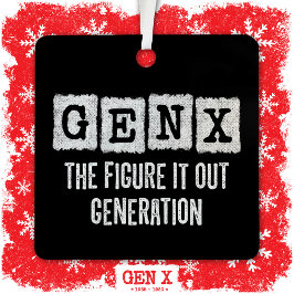Adorno Metálico Gen X Figura It Out Generación X Gen Xer Funny