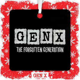 Adorno Metálico Gen X La Generación Olvidada X Gen Xer Funny