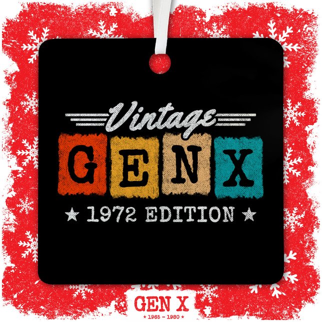 Adorno Metálico Generación Gen X Generación Gen Xer Nacido 1972 Ge (Subido por el creador)