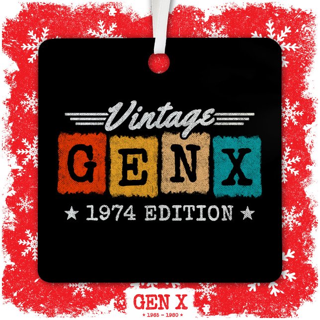 Adorno Metálico Generación Gen X Generación Gen Xer Nacido 1974 Ge (Subido por el creador)