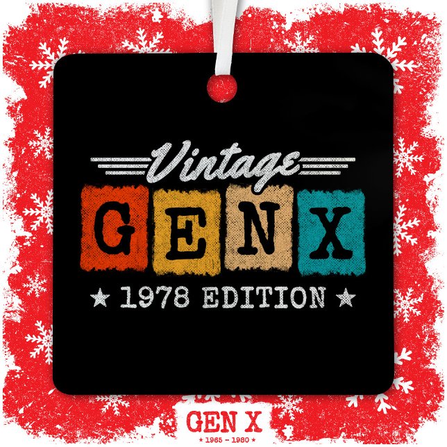 Adorno Metálico Generación Gen X Generación Gen Xer Nacido 1978 Ge (Subido por el creador)
