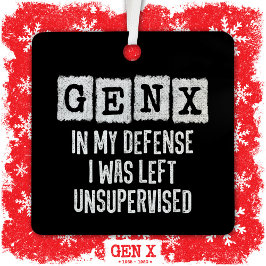 Adorno Metálico Generación X Gen X En Mi Defensa Sin Supervisión