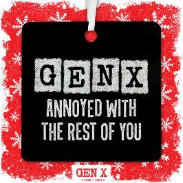 Adorno Metálico Generación X Gen Xer Molesta Con El Resto De Usted
