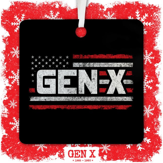 Adorno Metálico Generación X Orgulloso General Xer Bandera America (Subido por el creador)