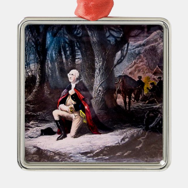 Adorno Metálico General Washington que ruega en la fragua del (Frente)