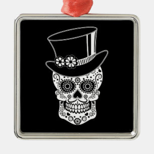 Adorno Metálico Gentleman Sugar Skull