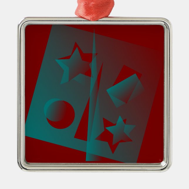 Adorno Metálico geometría retorcida (Frente)