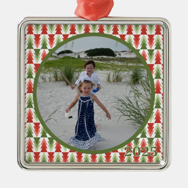 Adorno Metálico Geometric Christmas Tree Grove (Frente)