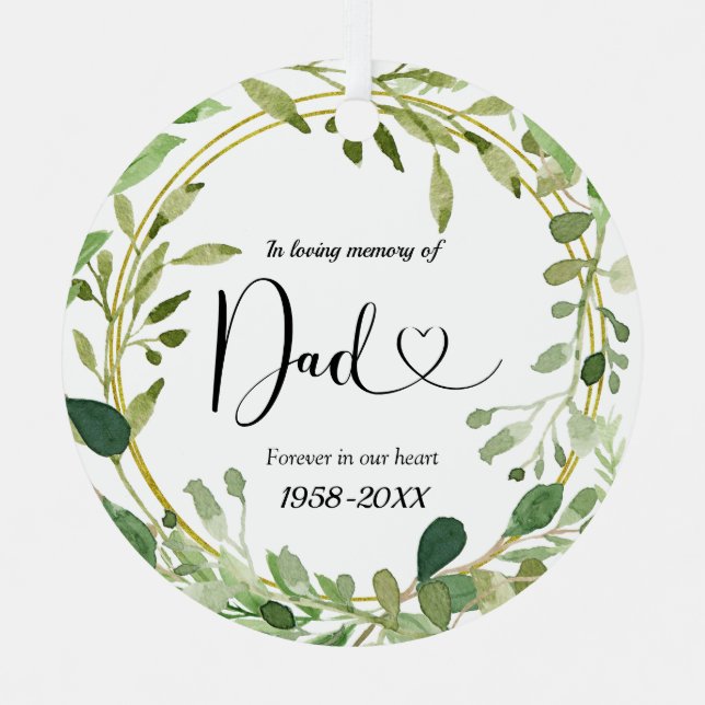 Adorno Metálico Geométrica de la vegetación en la memoria amorosa  (Anverso)