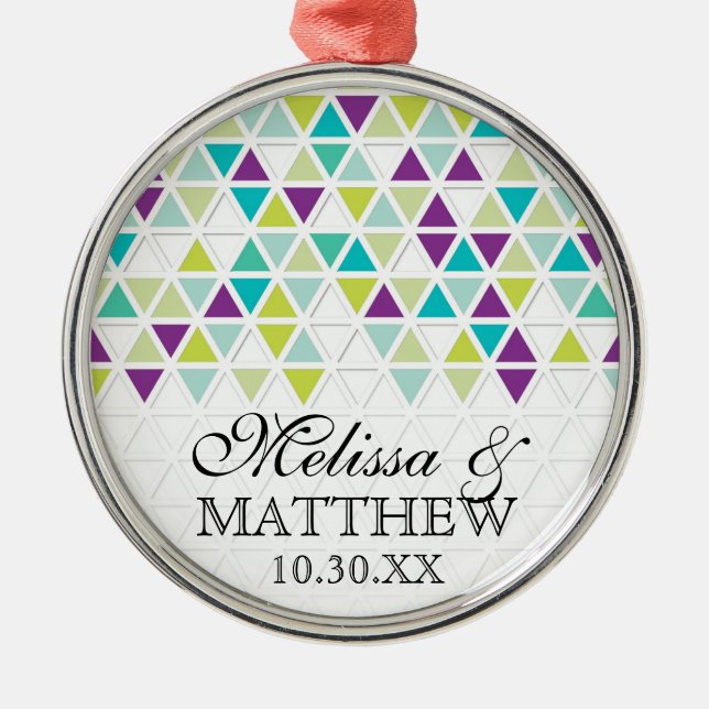 Adorno Metálico Geométrico triangular del modelo del triángulo del (Frente)