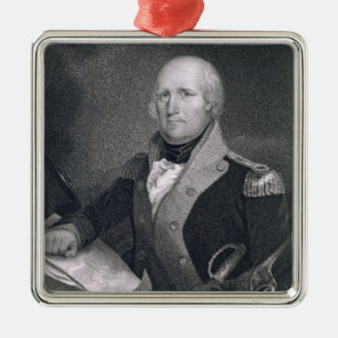 Adorno Metálico George Rogers Clark (1752-1818) grabado por Thomas