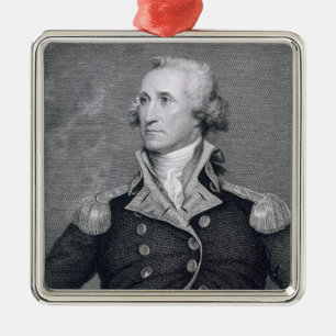 Adorno Metálico George Washington, grabado por Asher Brown Durand