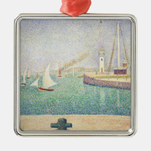 Adorno Metálico Georges Seurat - Entrada del puerto de Honfleur