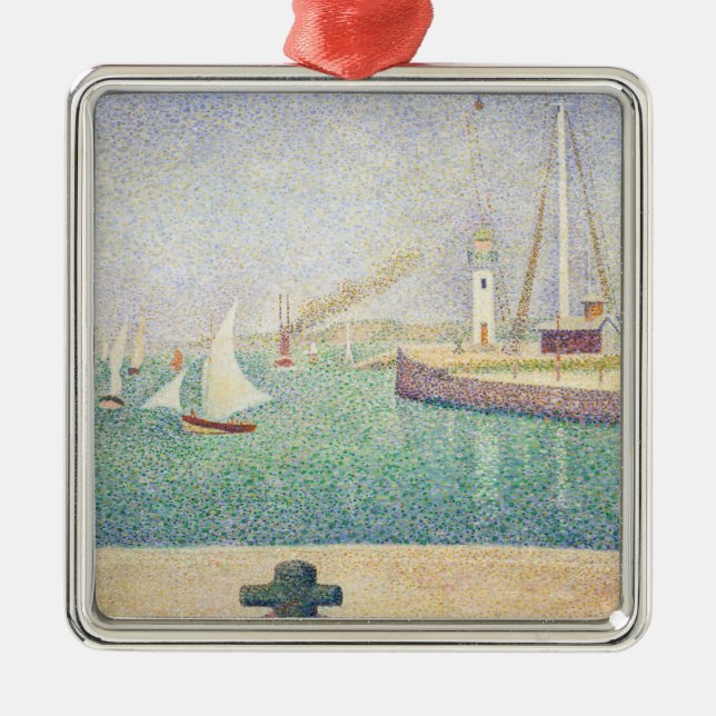 Adorno Metálico Georges Seurat - Entrada del puerto de Honfleur (Frente)