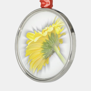 Adorno Metálico gerbera daisy amarillo