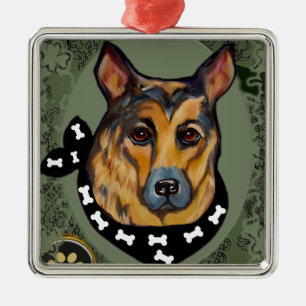 ADORNO METÁLICO GERMAN SHEPHERD