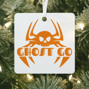 Adorno Metálico Ghost Go Spooky Season