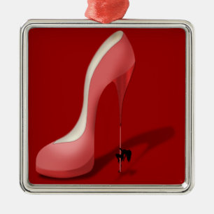 Adorno Metálico Gigante Red Stiletto Personalizado - Bailador de t