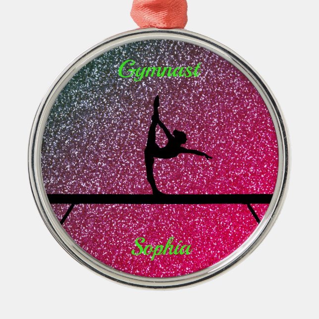 Adorno Metálico Gimnasia Beam Watermelon Sparkle (Frente)