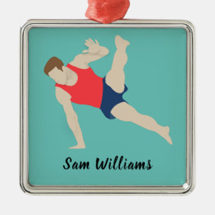 Adorno Metálico Gimnasta masculina