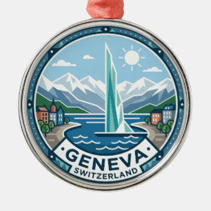 Adorno Metálico Ginebra Suiza