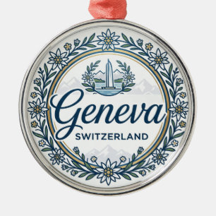 Adorno Metálico Ginebra Suiza