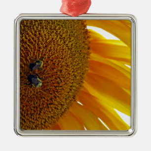 Adorno Metálico Girasol con abejorros
